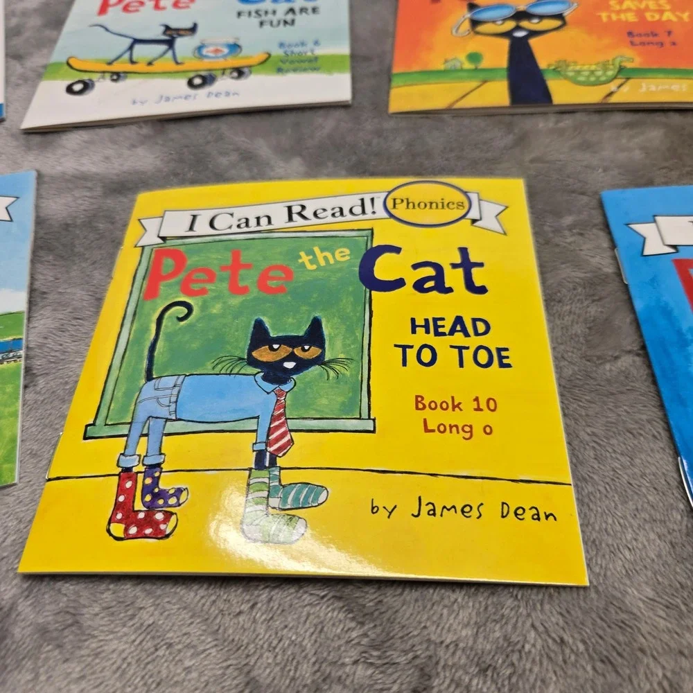 Pete the Cat I Can Read Phonics 12 Book Set James Dean Preschool Kindergarten